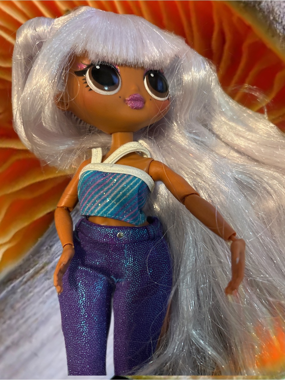 L.O.L. Surprise! White-Haired Doll with Purple Pants and White Jacket